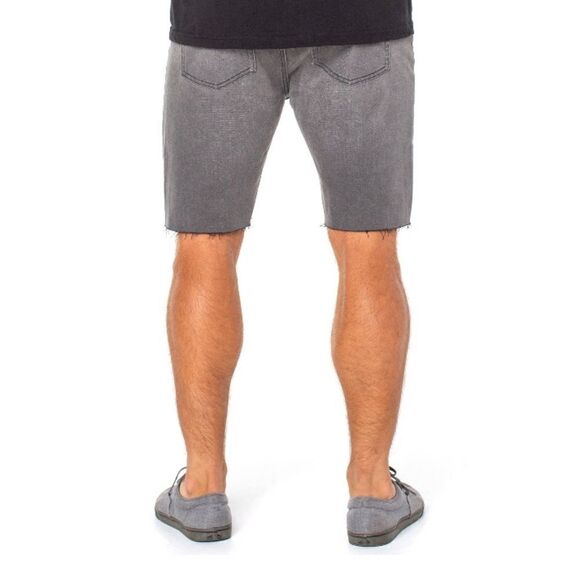 Slim Fit Denim Stretch Shorts Lightly Destructed With Raw Hem 2-Pack Size 28 - Picture 11 of 13